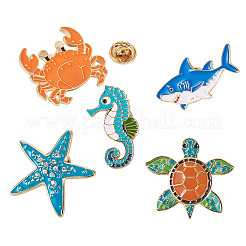 5шт 5 стиля броши из сплава эмали FIND-TA0007-98