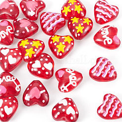 20 шт. 5 вида стеклянных эмалевых бусин&nbsp;GLAA-TA0003-49