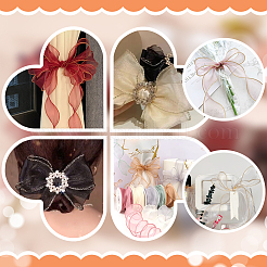 3 шт. двухцветная нейлоновая сетчатая лента для изготовления бантов ORIB-PH0001-01