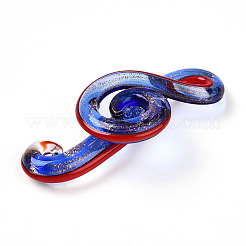 Ручной золотой песок Lampwork большие кулоны LAMP-T023-08B