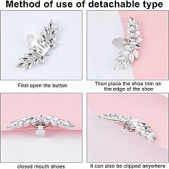 1 пара пряжек для обуви из сплава со стразами FIND-FG0001-18