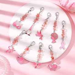 9 шт. подвеска-лента с эмалевым сплавом и информационными материалами&nbsp;HJEW-JM04462