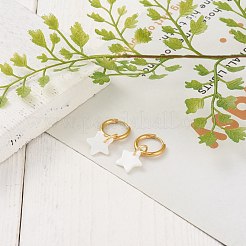 Серьги-кольца Huggie Hoop из нержавеющей стали 304 с вакуумным покрытием PVD EJEW-JE04403-01