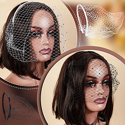 2шт. 2 стиля тканевая сетчатая вуаль-повязка на голову MRMJ-GA0001-25