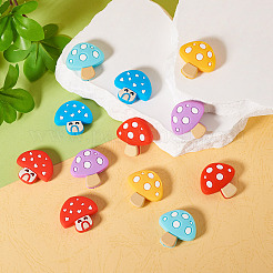 12 шт. 6 вида фокальных бусин из пищевого экологически чистого силикона в форме гриба&nbsp;SIL-TA0001-92