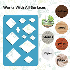 Акриловая серьга ручной работы шаблон DIY-WH0359-050