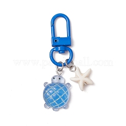 Подвесные украшения из непрозрачной смолы с градиентным цветом HJEW-JM03141