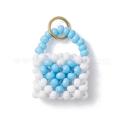 Подвески для сумочек из стеклянного бисера&nbsp;PALLOY-MZ01217