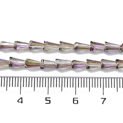 Прозрачные стеклянные бусины гальваническим пряди EGLA-H107-02A-HR01