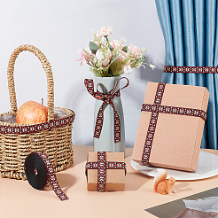 10 ярд вышитый в этническом стиле плоский полиэстеровый резиновый шнур/лента OCOR-BC0005-31