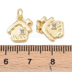 Латунные микро проложить кубического циркония подвески KK-G544-38G