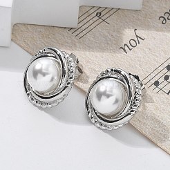 Латунь серьги EJEW-R016-18P