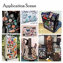 50шт 50 стиля цветочная тема наборы наклеек для домашних животных STIC-P003-04