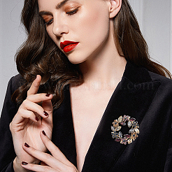 1 шт. булавки для лацкана со стразами из сплава&nbsp;JEWB-CP0001-44