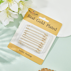 10 шт. латунные концы с цепями&nbsp;KK-BBC0022-88