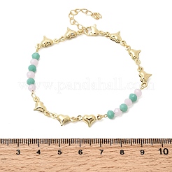 Браслет из латунных звеньев для женщин&nbsp;BJEW-K298-04G