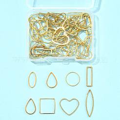 70 шт. 7 стильных латунных геометрических соединительных колец KK-FS0001-99