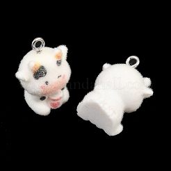 Флокированные подвески из непрозрачной смолы&nbsp;FIND-Z116-03P