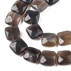 Серые натуральные бусины из агата  G-T138-163