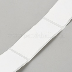 Прямоугольная синтетическая бумага на белой клетчатой бумаге пустые наклейки&nbsp;STIC-WH20021-01