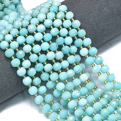 Окрашенные природные белый нефрит бисер пряди G-K389-E60-01