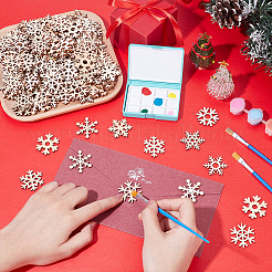 200 шт. снежинка необработанный кусок дерева&nbsp;WOOD-UN0001-31