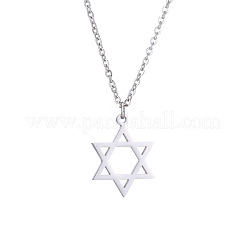 Ожерелья из нержавеющей стали 304 с подвеской в виде звезды Давида для женщин FS-WG79488-02