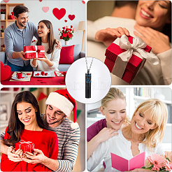 Ожерелья с подвесками в виде полых облачных колонн из нержавеющей стали 304&nbsp;NJEW-SC0001-47A