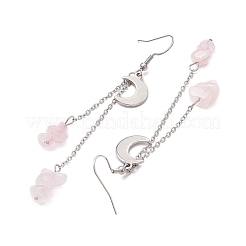 Серьги-подвески в форме луны из нержавеющей стали 304&nbsp;EJEW-JE06393