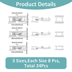 24 комплект из 3-х видов экологически чистых латунных застежек для часовых ремешков KK-FH0007-27