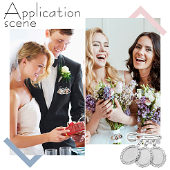 3 шт. 3 стиля основы для броши из сплава со стразами&nbsp;JEWB-OC00002