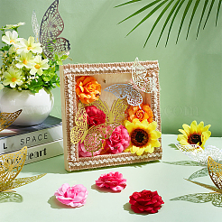 Шелковые искусственные цветочные головки AJEW-GA0006-23