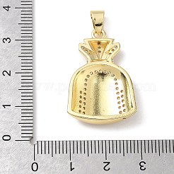 Подвески из прозрачного кубического циркония с микропейвом&nbsp;KK-L253-13G