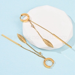 Серьги-кольца из нержавеющей стали 304&nbsp;EJEW-F393-12G