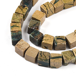 Нити бусин из натурального камня вердит G-T140-47A