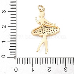 Латунные микро проложить кубического циркония подвески KK-D357-48G