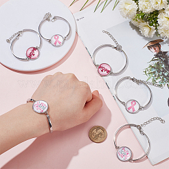 12шт 3 цвета слово надежда стеклянные браслеты звенья&nbsp;BJEW-NB0001-12