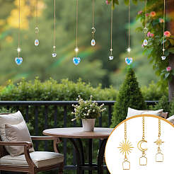 9 шт. 3 подвесных украшения из латуни и нержавеющей стали&nbsp;HJEW-NB00312