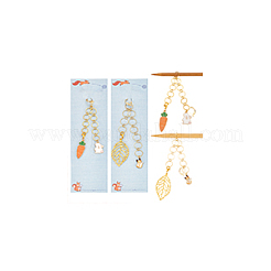 Латунные вязальные цепочки для счетчика рядов HJEW-NB00125