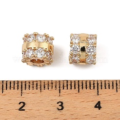 Латунные микро проложить кубического циркония бусы KK-K374-22G