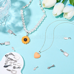 24 шт. 4-х стилевые латунные клеевые плоские скобы для крепления на стойке&nbsp;KK-SC0004-50