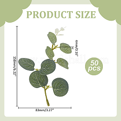 50 шт. тканевый искусственный лист эвкалипта&nbsp;DIY-ME0002-64
