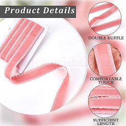 10 ярд полиэстеровой кружевной ленты с оборками&nbsp;DIY-CY0001-23D