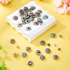 36 шт. 9-х стилевых декоративных заклепок из сплава BUTT-SW0001-02