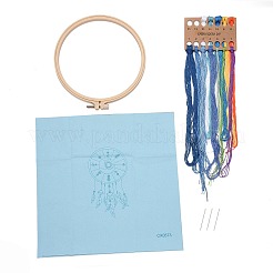 Тканая сетка/паутина своими руками с набором для вышивания узором из перьев&nbsp;DIY-O021-19B