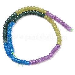 Окрашенные природные белый нефрит бисер пряди&nbsp;G-Z135-C02