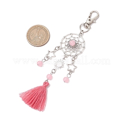 Подвеска из натурального и окрашенного малайзийского нефрита и сплава HJEW-JM02937-01