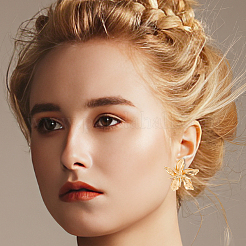 4 пара сережек-гвоздиков из сплава 4 стилей EJEW-AN0003-87