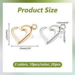 30 шт. 2-х цветные латунные застежки-лобстеры с покрытием&nbsp;KK-AR0003-93