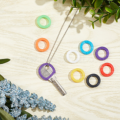 64шт 8-х цветные силиконовые колпачки для клавиш&nbsp;AJEW-GF0008-39